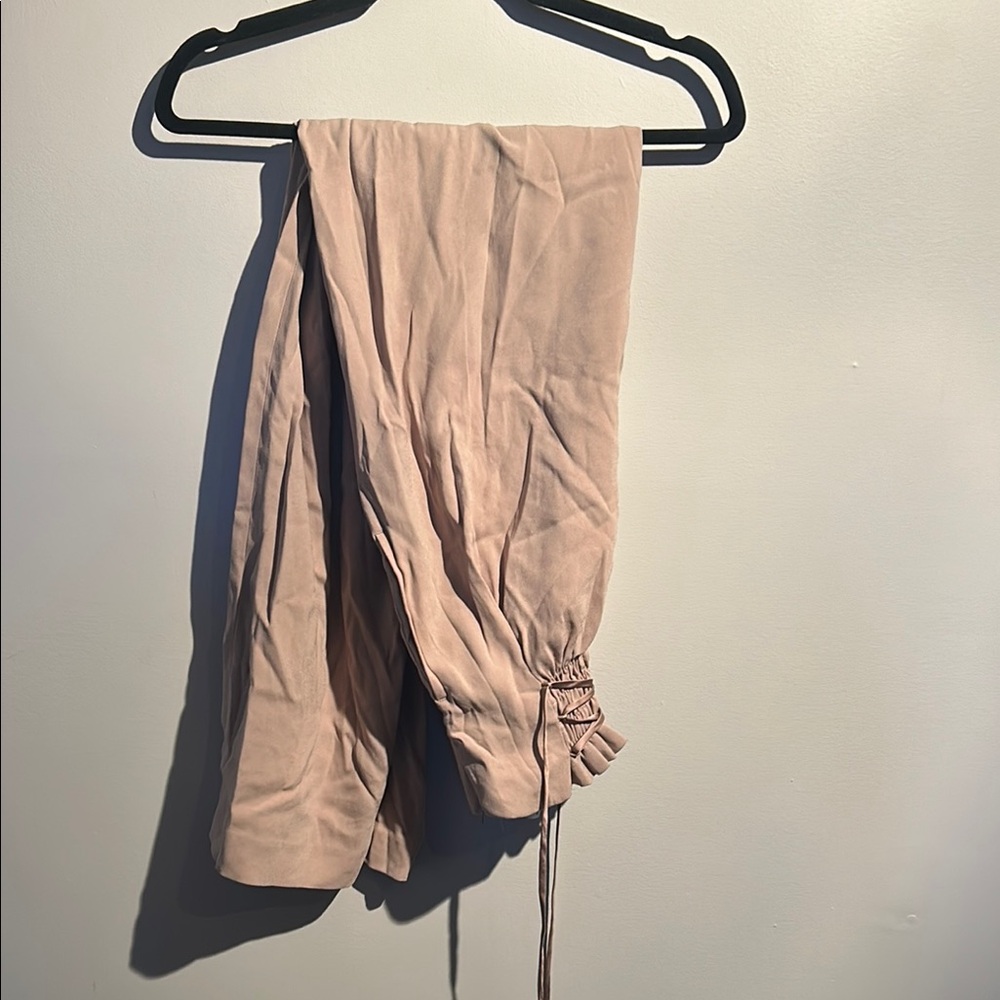Chic Blush Drawstring Trousers
